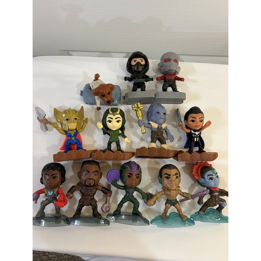 Lot of 12 Marvel Avengers 4" inch Figures Toys McDonald's Happy Meal Cosmo, Ant